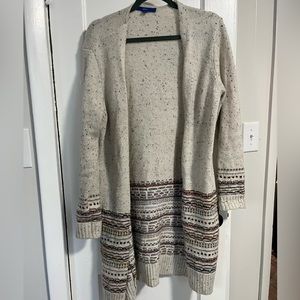 Oatmeal woven style cardigan